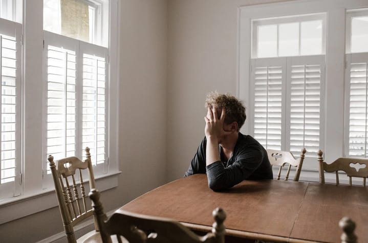 a depressed man